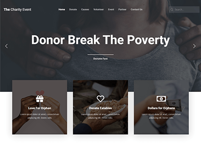 WordPress website ( Charity landing page )