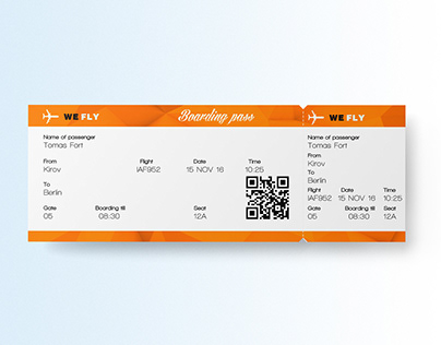 Identity Elements # WE FLY Boarding Pass