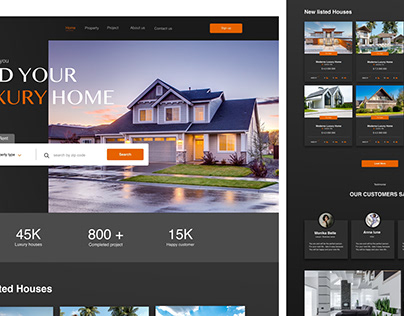 Luxury home ui/ux Web design