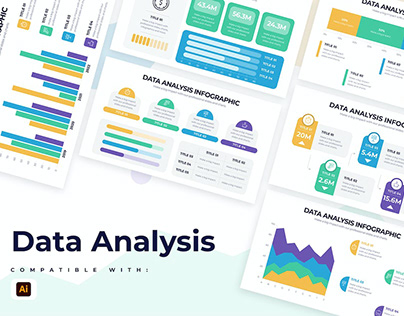 Business Data Analysis Illustrator Infographics