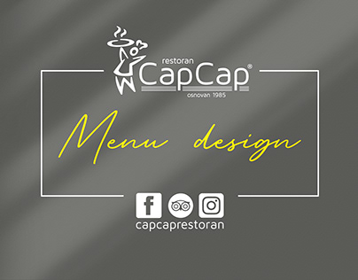 Menu and drink menu design - CAP CAP restaurant