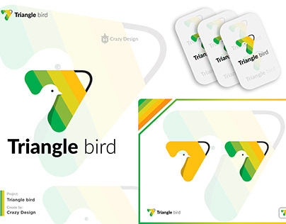 triangle bird logo design | minimalist logo design