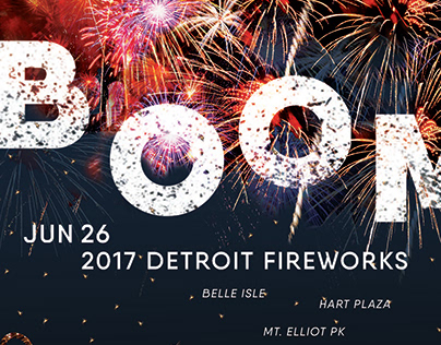 Detroit Fireworks Poster