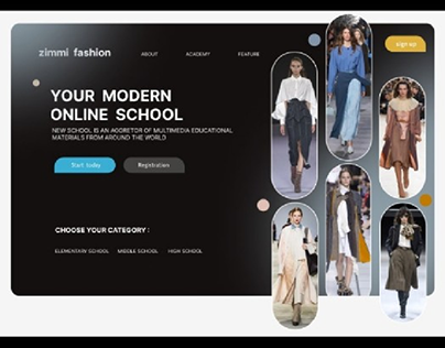 fashion school website design...