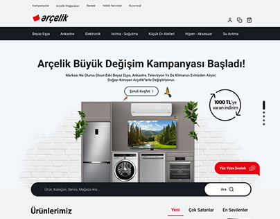 Arçelik - Homepage Redesign