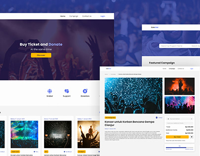 Conchar (Concert Charity) — UI Design Website