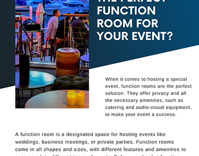 How to Make the Perfect Function Room for Your Event?