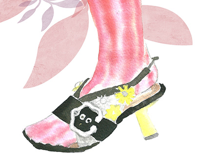 Kenzo shoes illustration - Spring 2018