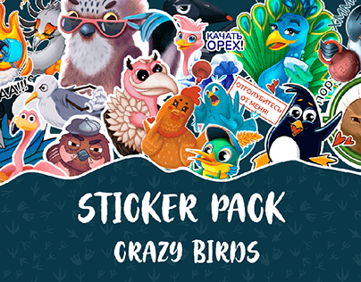Sticker Pack | CRAZY BIRDS
