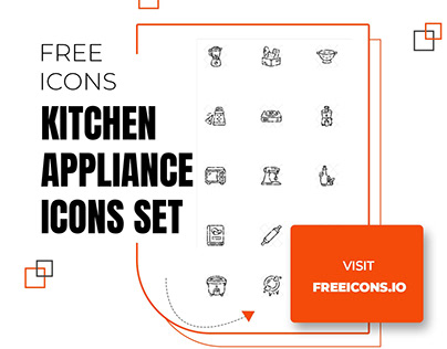 Kitchen Appliance Icons Set