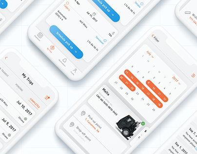 GoShipNow: On Demand Trucks - App UI design