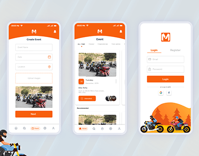 Rider | Biker's | Event landing App by Mitul Gajjar