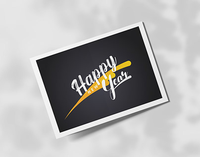 Happy New year Lettering Design