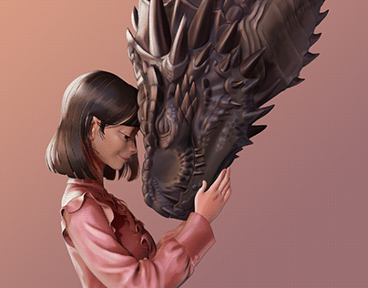 Dragon and Girl fan art