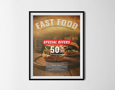 This is a creative fast food poster design