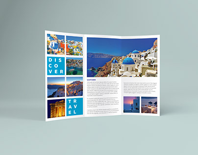 Leaflet Design - Travel Agency - Santorini.