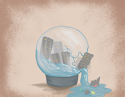breaking globe - illustration