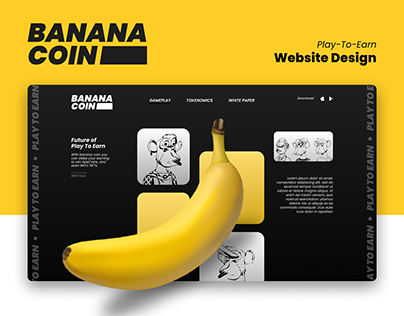 BananaCoin P2E Game | Web Design UI/UX