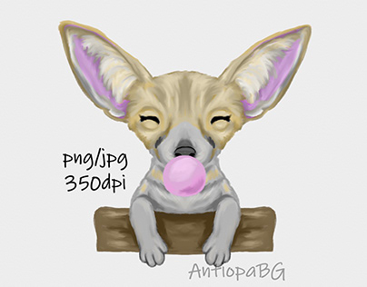 Cute fennec fox illustration