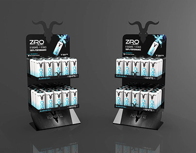 3D POSM Counter Display / ZRO Beverage by Ignite Ltd