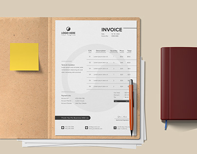Minimalist Invoice Template Design
