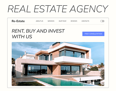 Landing Page "Re-Estate" - Real Estate Agency