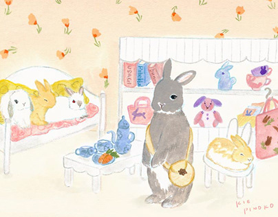 autumn calendar for the rabbit shop "Rebekka".