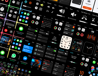 ⌚ 200+ Apple Watch UI/UX Elements by econev