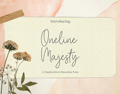 Oneline Majesty Monoline Font