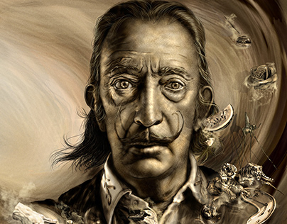 Salvador Dali digital portrait