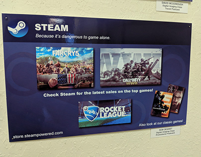 Steam Promotional Postcard