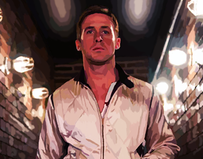 Ryan Gosling - Drive - Portrait - Digital Painting