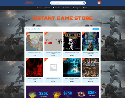Instant game store
