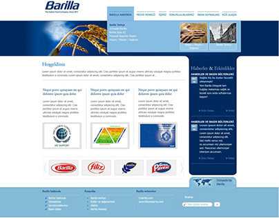 Barilla Corporate Site Design