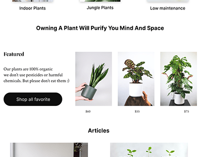 A plant ecommerce website
