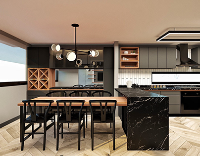Grayscale Modern Kitchen