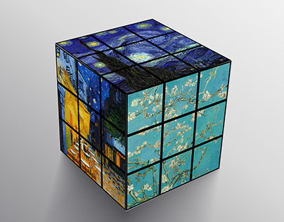 Van Gogh Rubic Cube Design