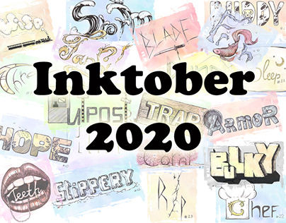 Inktober 2020. Lettering