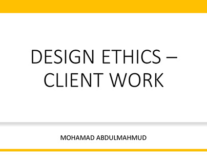 Design ethics & client work