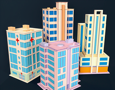 Low poly Buildings