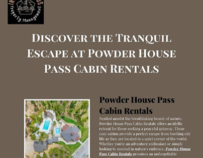 Rent A Cabin In Powder House Pass For Your Vacation