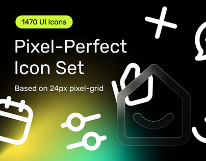 Pixel-Perfect Icon Set | 1470 UI Icons