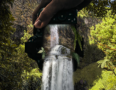Wasserfall Photoshop Projekt