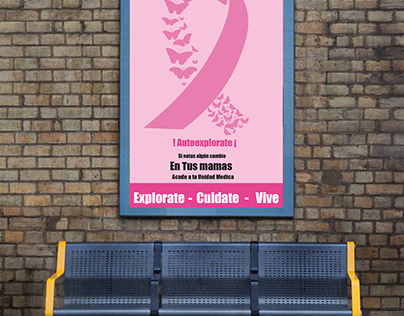 Valla publicitaria sobre el cancer de mama