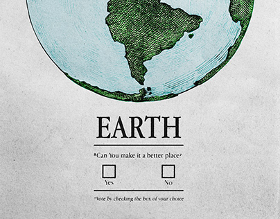 Vintage Paper Poster Earth