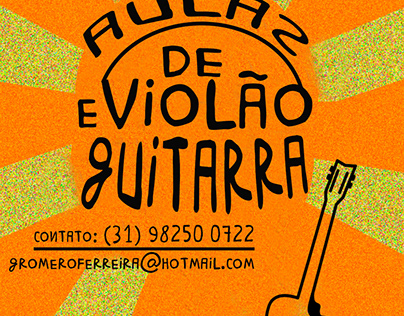 Cartaz Aula de Violão Romero