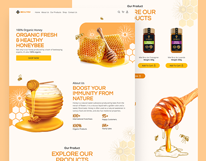 Landing Page Design - Honey