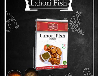 Lahori Fish Masala Card Box design