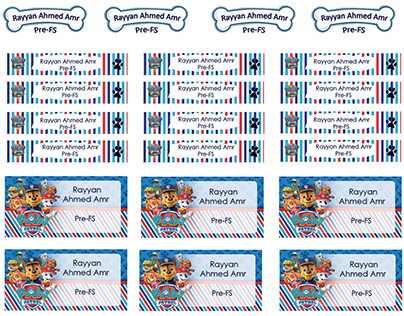 PAW PATROL Stickers Design For School