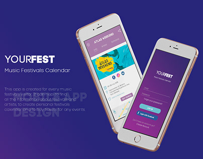 Music Festivals Calendar mobile app
